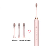 Sonic Electric Toothbrush Ultrasonic Automatic USB Rechargeable IPX7 Waterproof Travel Box Holder Toothbrush Tooth Brush Heads