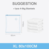 No Pump Needed Vacuum Storage Bags for Clothes Blankets Comforters Sweaters Pillows Home Compression Seal Bags Space Saver Bags