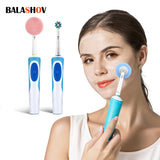 Ultrasound Electric Toothbrush Facial Cleansing Brush Head Replacement Brush Heads Cleansing Head Face Skin Care Tool For Oral-B