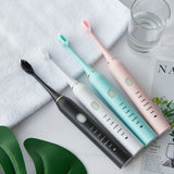 Sonic Electric Toothbrush for Adults Kid 6 Mode Smart Timer Whitening Tooth Brushes IPX7 Waterproof USB Charger Replaceable Head