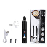 USB Rechargeable Blender Milk Frother 3 Speeds Electric Stainless Steel Handheld Mini Blender Drink Mixer for milk eggs