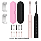 Sonic Electric Toothbrush Ultrasonic Automatic USB Rechargeable IPX7 Waterproof Travel Box Holder Toothbrush Tooth Brush Heads