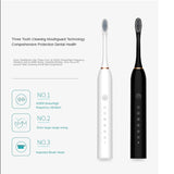 Sonic Electric Toothbrush Ultrasonic Automatic USB Rechargeable IPX7 Waterproof Travel Box Holder Toothbrush Tooth Brush Heads