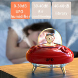 UFO Dual Nozzles Wireless Humidifier Desktop Air Humidifier Cute Planet Bear LED Light Ultrasonic Aroma Essential Oil Diffuser