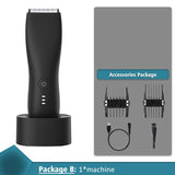 Professional Electric Groin Hair Trimmer Body Groomer for Men IPX6 Waterproof Wet/Dry Clippers Ultimate Male Hygiene Razor Face