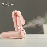 New folding telescopic manual portable small fan air cooler small household appliance manual usb mini spray fan