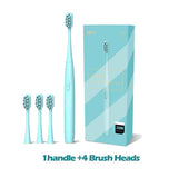 Seago Electric Toothbrush Teethwhitening Toothbrush 1AAA Battery Personal Care Appliances Acoustic Wave with Replacement Heads