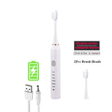Sonic Electric Toothbrush for Adults Kid 6 Mode Smart Timer Whitening Tooth Brushes IPX7 Waterproof USB Charger Replaceable Head