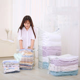 No Pump Needed Vacuum Storage Bags for Clothes Blankets Comforters Sweaters Pillows Home Compression Seal Bags Space Saver Bags