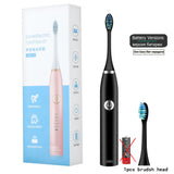 Sonic Electric Toothbrush for Adults 6 Mode Smart Timer Whitening Tooth Brushes IPX7 Waterproof USB Charger 3 Replaceable Head