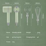 Wireless Food Mixer Electric Milk Frother Egg Beater Bubble Maker Whisk For Coffee Cappuccino Blender Baby Complementary Mixer