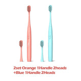 Seago Electric Toothbrush Teethwhitening Toothbrush 1AAA Battery Personal Care Appliances Acoustic Wave with Replacement Heads