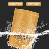 Resealable Kraft Paper Zipper Bags for Nuts Coffee Bean Snacks Tea Gift Transparent Window Waterproof Heat Seal Food Storage Bag