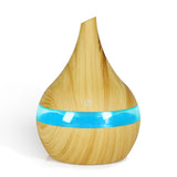 Ultrasonic Air Humidifiers 300ML Mini USB Electric Aroma Diffuser Mist Wood Grain Oil Aromatherapy 7 Color Light For Home Office