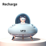 UFO Dual Nozzles Wireless Humidifier Desktop Air Humidifier Cute Planet Bear LED Light Ultrasonic Aroma Essential Oil Diffuser
