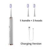 Ultrasonic Electric Toothbrush USB Rechargeable for Adult IPX7 Waterproof Replacement Heads Whitening Teeth Timer Smart Brush