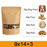 Resealable Kraft Paper Zipper Bags for Nuts Coffee Bean Snacks Tea Gift Transparent Window Waterproof Heat Seal Food Storage Bag