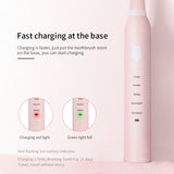RU Super Sonic Electric Toothbrushes for Adults Kid Smart Timer Whitening Toothbrush IPX7 Waterproof USB Rechargeable Version